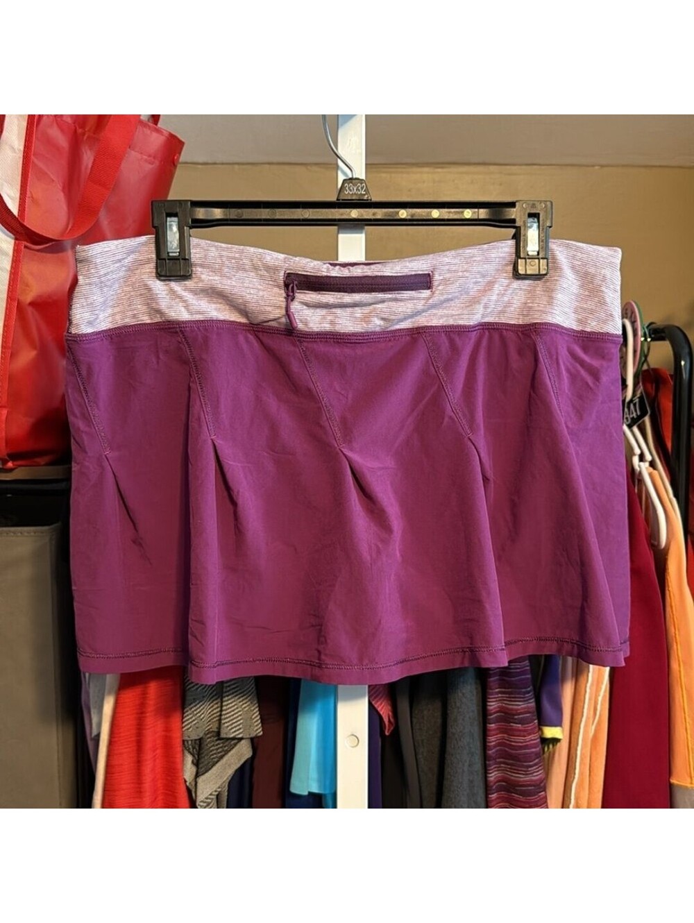 Lululemon Take Flight Skirt Tennis Skort Sz 10 Dewberry 1022 View 3